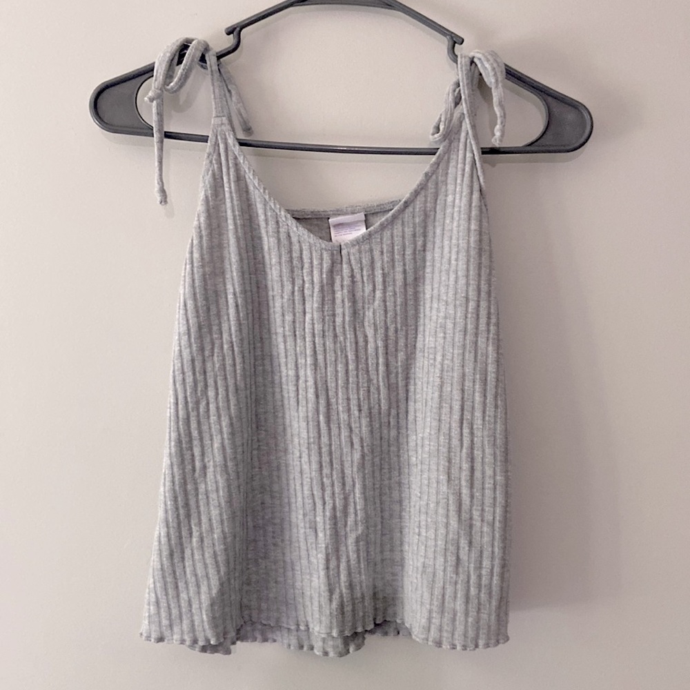 Flowy Tie Sleeve Tank Top Lettuce Hem